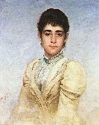 Almeida Junior Portrait of Joana Liberal da Cunha oil on canvas